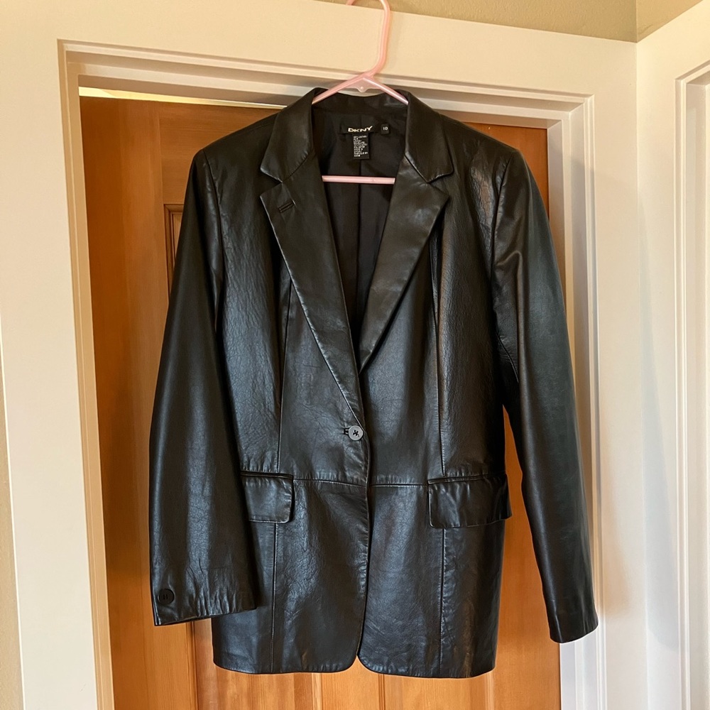 DKNY Black Leather Jacket